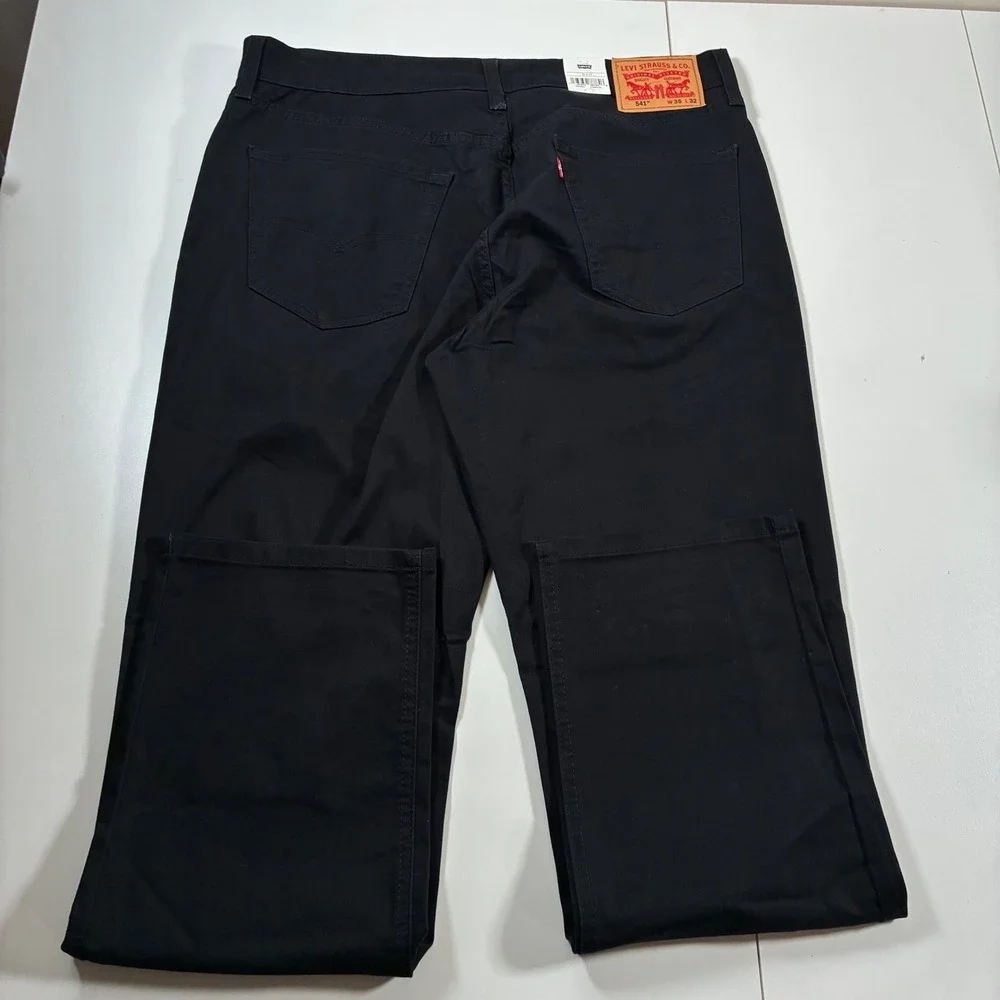 NEW Levis 541 Athletic Taper Jeans 35x32 Black All Seasons Tech Stretch USA